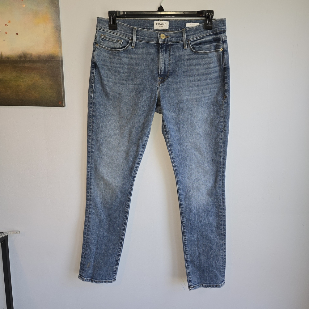 Frame Denim Le Garcon Mid-Rise Straight Leg Jeans Sz30